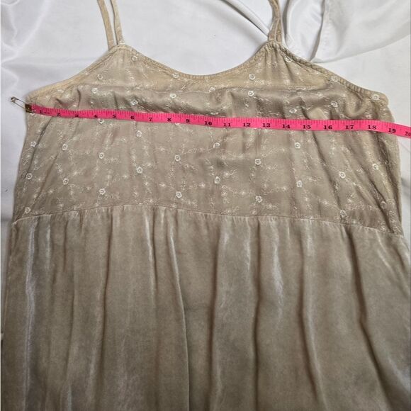 VINTAGE beige neutral ren faire‎ medieval strappy tank maxi dress XL - Picture 10 of 12
